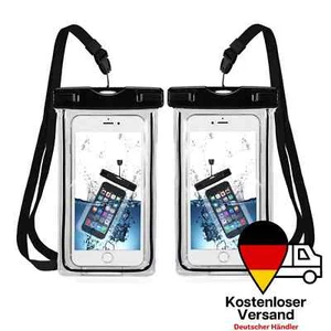 2 Stück Wasserdichte Handy-Tasche Universal Smartphone iPhone Schwarz Set IPX8 - Bild 1 von 5