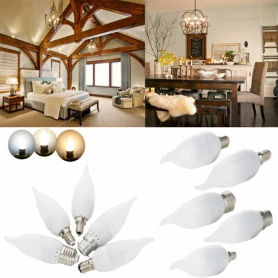 LED Chandelier Lighting Candle Light Bulb 3W E12 E26 E27 E14 B22 110V 220V S2835 - Image 1 of 4