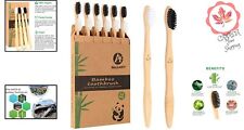 Sustainable Bamboo Toothbrushes - Reusable, Eco-Friendly - Charcoal Bristles