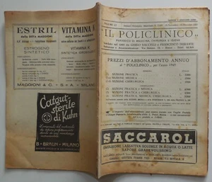 VINTAGE ZEITSCHRIFT MEDIZIN CHIRURGIE HYGIENE DIE POLIKLINIK NR. 11-12 1948 - Bild 1 von 1