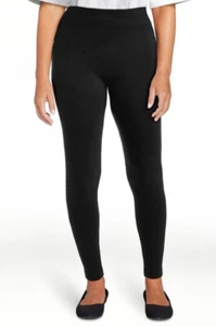Time and Tru Women's Flat Essential Leggings 2-Pack Black SIZE XXXL 22 High Rise - Picture 1 of 1