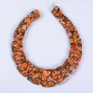 Large ladder shaped gemstone pendant graduated beads set For necklace design 13" - Picture 1 of 48