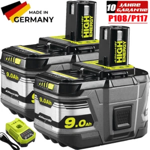 2x Batería 18V 9,0Ah para RYOBI One Plus Litio HP RB18L50 P108 Batería/Cargador - Imagen 1 de 29