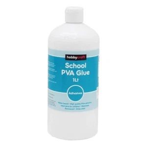 2 x 1 LITRE PVA GLUE BOTTLE MULTI-PURPOSE SCHOOL CRAFT SLIME CHEAP JOB LOT - Picture 1 of 2