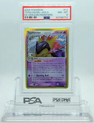 POKEMON EX DRAGON FRONTIERS TYPHLOSION #12 HOLO PSA 8 NM-MT #40768772 - Image 1 of 4