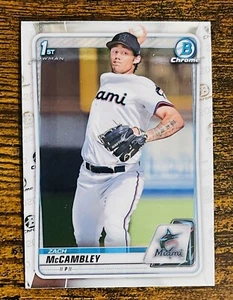 2020 Bowman Chrome Draft Zach McCambley 1st Miami Marlins RC - Bild 1 von 1