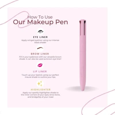 4 in 1 makeup pen/eyeliner/ lipliner/blush/ brow/highlighter pen/gift/birthday - Image 1 of 3
