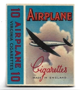 VINTAGE UNITED KINGDOM TOBACCO Co EMPTY AIRPLANE CIGARETTE PACKET 10 SIZE - Picture 1 of 2