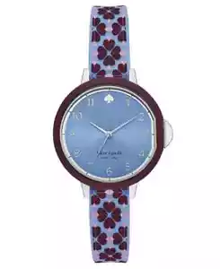 Kate Spade New York Women's Park Row Blue Silicone Strap Watch 34mm, NWT - Picture 1 of 6