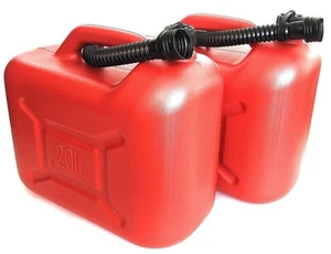 2x Kanister 20L ROT PE eco Benzinkanister Dieselkanister Kraftstoffkanister 1005 - Bild 1 von 13