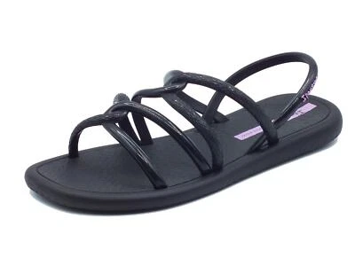 Ipanema 27135 Meu Sol Sandal Dark Black Sandali per Donna in gomma nero con zepp - Imagen 1 de 3