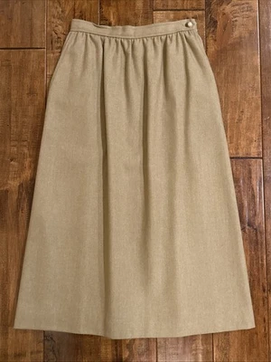 Vintage EVAN PICONE Wool Midi Skirt Camel Brown  Size 8 ILGWU Label 70’s EUC - Image 1 of 4