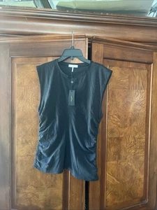 Camiseta sin mangas para mujer Rag & Bone Juliet de algodón con calado M negra $128 - Imagen 1 de 5