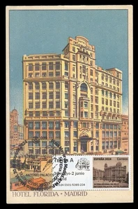 ESPAÑA 2024 Tarjeta Máxima ATM - 54 Feria Sello Madrid, Hotel Florida, Palacios - Picture 1 of 2