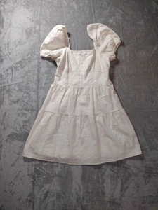 House of Harlow 1960 Womens Short Sleeve V Neck Shift Dress White Size Small - Picture 1 of 7