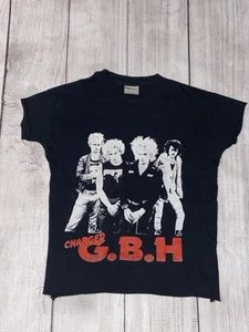 T-shirt vintage anni 90 carica GBH punk rock band taglia media ritagliata - Foto 1 di 9