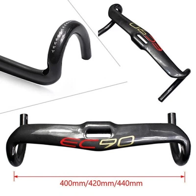 EC90 Manubrio Bici da Strada Autostrada Maniglia Bici Barra Piegata Fibra di Carbonio 400/420/440mm - Immagine 1 di 4