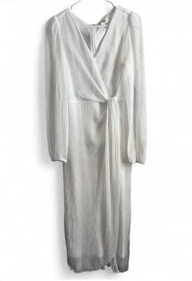 Baltic Born Bridal Sheer Sparkles Dress With Long Sleeves Women’s Medium White  - Image 1 of 2