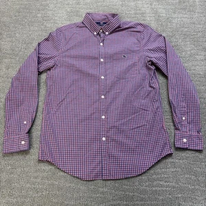 Camicia Vineyard Vines uomo rosa medio blu slim fit Tucker Gingham check elasticizzata - Foto 1 di 8