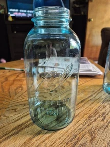 Vintage Ball Perfect Mason glass half gallon jar aqua #_6_ 1923-1933 - Picture 1 of 3