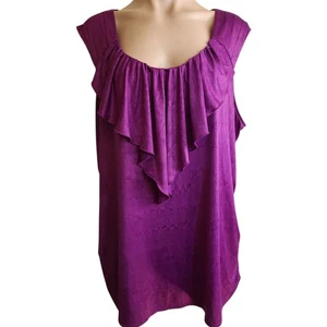 Vintage Y2k Purple Sleeveless Blouse Plus Size 2X Fashion Bug - Picture 1 of 9