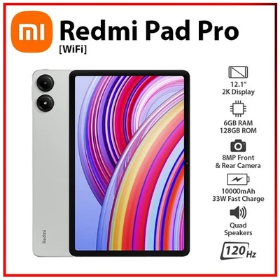 (Wi-Fi) Xiaomi Redmi Pad Pro 6GB+128GB GREEN Octa Core Android PC Tablet (New) - Bild 1 von 4