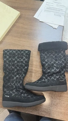 Botas Coach Tamala Signature de gamuza de piel de oveja - Talla 10 Foto 1 de 4