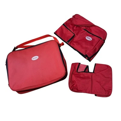 Bernina Máquina de Coser Estuche de Transporte Bolsa Correa de Hombro Roja Organizador Fundas Set Foto 1 de 4