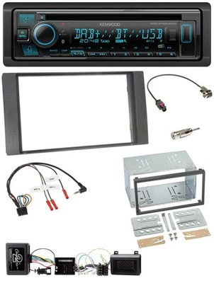 Kenwood Bluetooth DAB CD Lenkrad USB Autoradio für Ford Kuga 2008-2012 anthrazit - Bild 1 von 4
