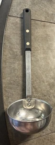 Vtg EKCO FORGE Soup Ladle Stainless USA Black Rivets Handle Kitchen Utensil 10” - Picture 1 of 6