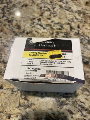 NEW GE THAUX21D AUXILIARY CONTACT KIT 30A 250V - Image 1 of 3