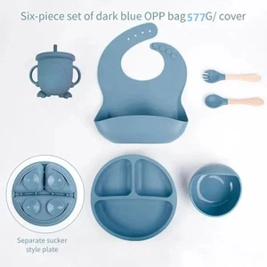 6 Stück Baby Essenset aus Silikon - Bild 1 von 10