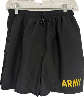 Uniforme de Ejercicio Físico del Ejército de los Estados Unidos APFU PT Pantalones Cortos, Forrado, Negro Dorado PEQUEÑO Foto 1 de 3