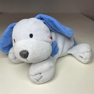 Carters nur ein Jahr blau Welpe Hund Plüsch 8 Zoll Punkte rot Halsband Schlapp *DEFEKT* - Bild 1 von 13