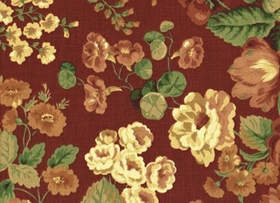 Robert Allen Floral Ramo Cortinas Tapicería Óxido  Foto 1 de 3