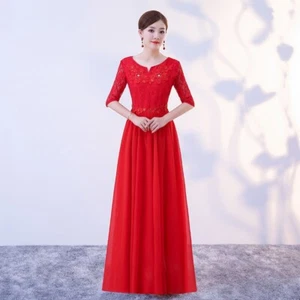 Lady Floral Maxi Dress Formal Wedding Cocktail Party Gown Prom Host Plus Size - Picture 1 of 10