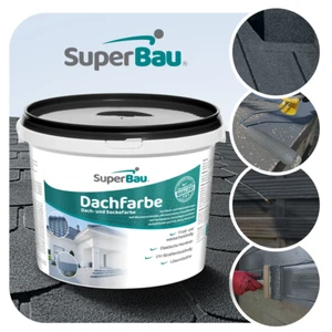 SuperBau Dachfarbe Anthrazit 12 kg Sockelfarbe Fassadenfarbe Dachbeschichtung - Bild 1 von 10