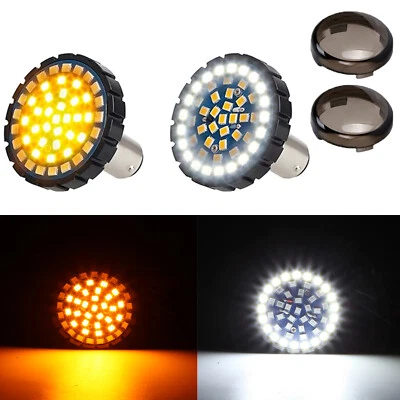 Motorcycles 1157 LED Turn Signals & Brake Tail Light W/cover for Harley Davidson - Image 1 of 4