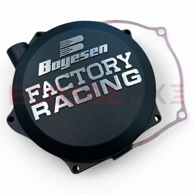 KAWASAKI KX250F KX250X BOYESEN FACTORY RACING CLUTCH COVER BLACK 2021-2024 - Image 1 of 4