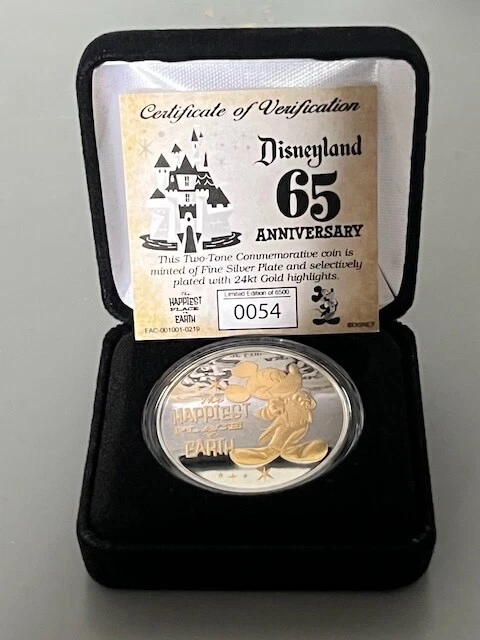DISNEYLAND 65th ANNIVERSARY COMMEMORATIVE LE COIN - IN HAND - LOW SERIAL! - Image 1 of 1
