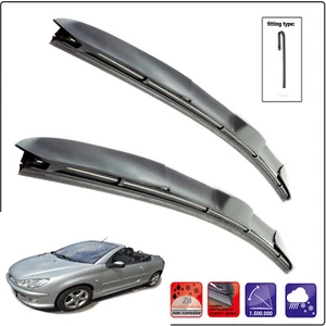 Fits PEUGEOT 206 CC 2000-07 Set of 2 wiper blades HYBRID HOOK 22"22" HY-035 - Picture 1 of 12