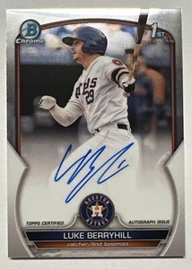Bowman 2023 cromo automático primer Luke Berryhill en tarjeta automática #CPA-LBL Astros - Imagen 1 de 7