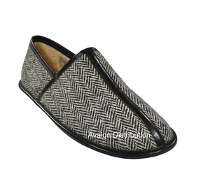 Ralph Lauren RRL Wool Leather Shearling Lined Moccasins Camp Slippers Shoes New  - Picture 1 of 6