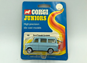 Corgi Juniors Ford Transit Caravan Martin Walter. No.40 Sealed on Card. 1/64
