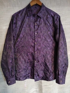 Purple Polyester Long sleeve....No Tag But I'm Guessing A Large Size... - Picture 1 of 6