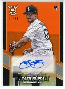 2021 Big League Baseball Opening Act Auto Orange Zack Burdi RC (White Sox)/99 - Picture 1 of 2