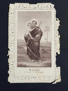 holy card santino merlettato canivet ST. JOSE - Picture 1 of 2