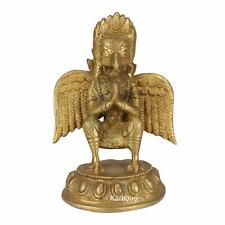 Messing Garuda Idol Statue Vishnu's Fahrzeug Adler Murti Heim Dekor 14cm