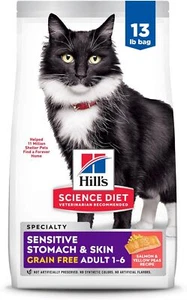 Hill's Science Diet Sensitive Stomach & Skin Cat Food 13lb – Salmon & Yellow Pea - Picture 1 of 6