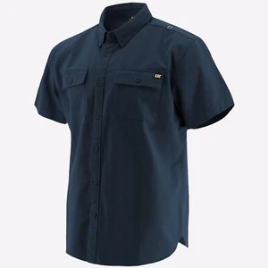 Camisa de trabajo informal formal informal de trabajo Caterpillar con botones para hombre azul marino - Imagen 1 de 5